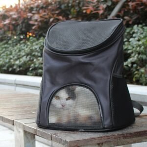 Pet Dog Cat Backpack Travel Carrier Double Shoulder Bag Space Capsule For Small Handbag Carrying - 2