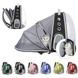 Portable Pet Cat Backpack Foldable Multi-function Dog Carrier Bag Large Space Shoulder