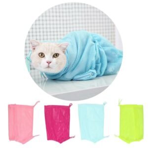 Washing Pet Cat Grooming Nail Clipping Bathing Adjustable Bags Mascotas Restraint Bag No Bite Scratch Fitted Mesh