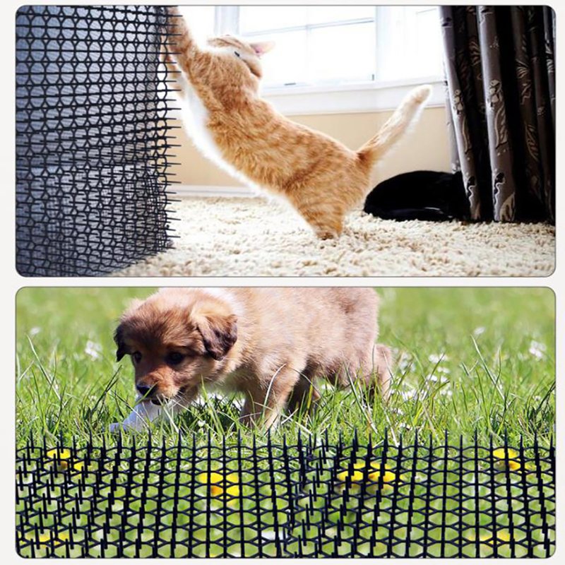 Anticat Plastic Prickle Strips 40x30cm Garden Scat Mats For Pet Repellent Dog Deterrent Net Spike Mat - 12