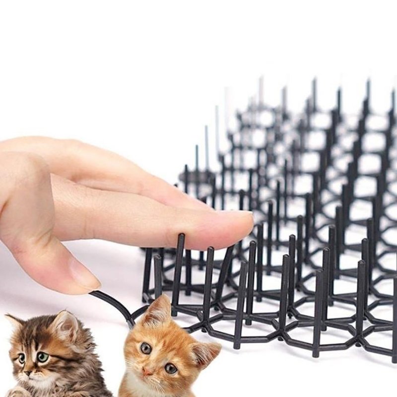 Anticat Plastic Prickle Strips 40x30cm Garden Scat Mats For Pet Repellent Dog Deterrent Net Spike Mat - 2