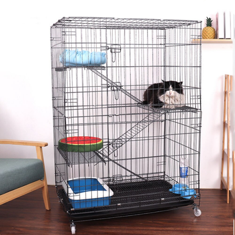 Cat Cage House Outdoor Three Story Large Villa Multi Door And Window Folding Pet Chat Jaulas Para Perros